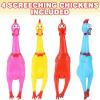 ArtCreativity Screaming Chicken Toys, Set of 4, Easter Party Favors, Hilarious Squeeze Toys in Assorted Colors, April Fools Pranks, Classic Gag Gifts for Kids and Adults, Noisemakers for Parties