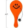 ArtCreativity Smile Face Paddle Balls, Pack of 36 Mini 4.5 Inch Plastic Paddle Ball with String, Assorted Bright Colors, Birthday Party Favors, Goodie Bag Fillers, Summer Fun Activity Toys for Kids