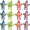 ArtCreativity 12 Set 1.75” Mini Monkey Parachute Toys for Kids for Boys and Girls, Vinyl Toys in Assorted Colors,Durable Plastic Guys Playset, Fun Zoo Animal Themed Party Favors