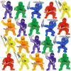 ArtCreativity Mini Ninja Figurines, Pack of 48, Assorted Colors Plastic Action Figures, Little Ninja Warriors in Assorted Poses, Cool Cupcake Topper, Goodie Bag Fillers & Party Favors for Kids