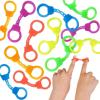 ArtCreativity Mini Stretch Finger Cuffs for Kids – Pack of 144 – Rubber Hand Cuffs for Fingers, Police Theme Party Supplies, Neon Party Favors, Goodie Bag and Pinata Fillers – Assorted Vibrant Colors