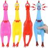 ArtCreativity Screaming Chicken Toys, Set of 4, Easter Party Favors, Hilarious Squeeze Toys in Assorted Colors, April Fools Pranks, Classic Gag Gifts for Kids and Adults, Noisemakers for Parties