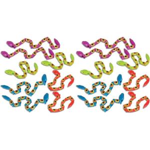 ArtCreativity 15 Inches Snake Toy, Wacky Wiggly Jointed Snake Toys – Set of 12, Long Plastic Wiggle Snakes for Kids – Novelty Snake Fidget Toy for Kids Gift Idea for Boys and Girls(Small (Pack of 2))