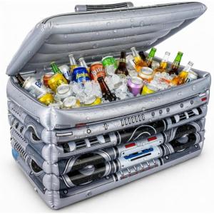 ArtCreativity Inflatable Boom Box Cooler Decoration, 80s Party Decorations, Large Inflatable Drinking Cooler for Hip Hop Party Decor, 80’s & 90’s Theme Party Decorations, Disco Party Supplies