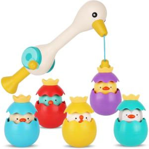 ArtCreativity Magnetic Fishing Toy – Baby Bath Game Fishing Rod with Strong Magnets Catch Floating Plastic Eggs – Waterplay Toys Set for Toddlers Boost Eye-Hand Coordination & Sensory Development