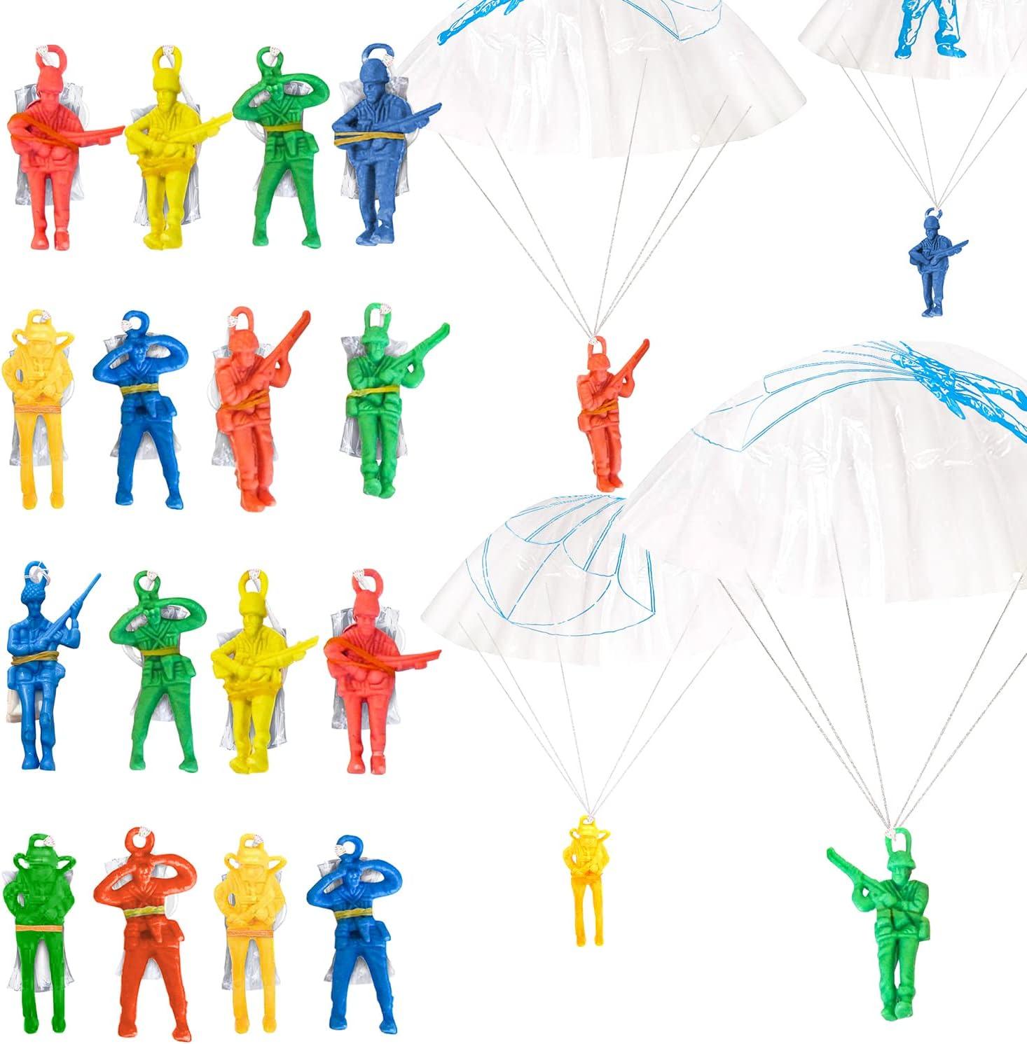 image:imageArtCreativity 36 Packs  25 Army Parachute Toys for Kids Vinyl Parachute Men Toy in Assorted Colors Durable Plastic Army Men Action Figures Hand Throwing for Boys amp Girls