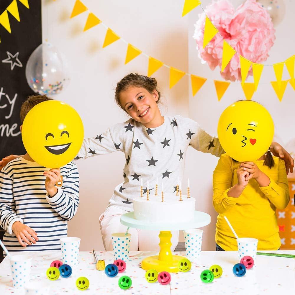image:imageArtCreativity Mini Smile Face Bouncing Balls  Bulk Pack of 1441 Inch Bouncy Balls in Assorted Bright Neon Colors  Best Birthday Party Favors and Piata Fillers for Boys and Girls