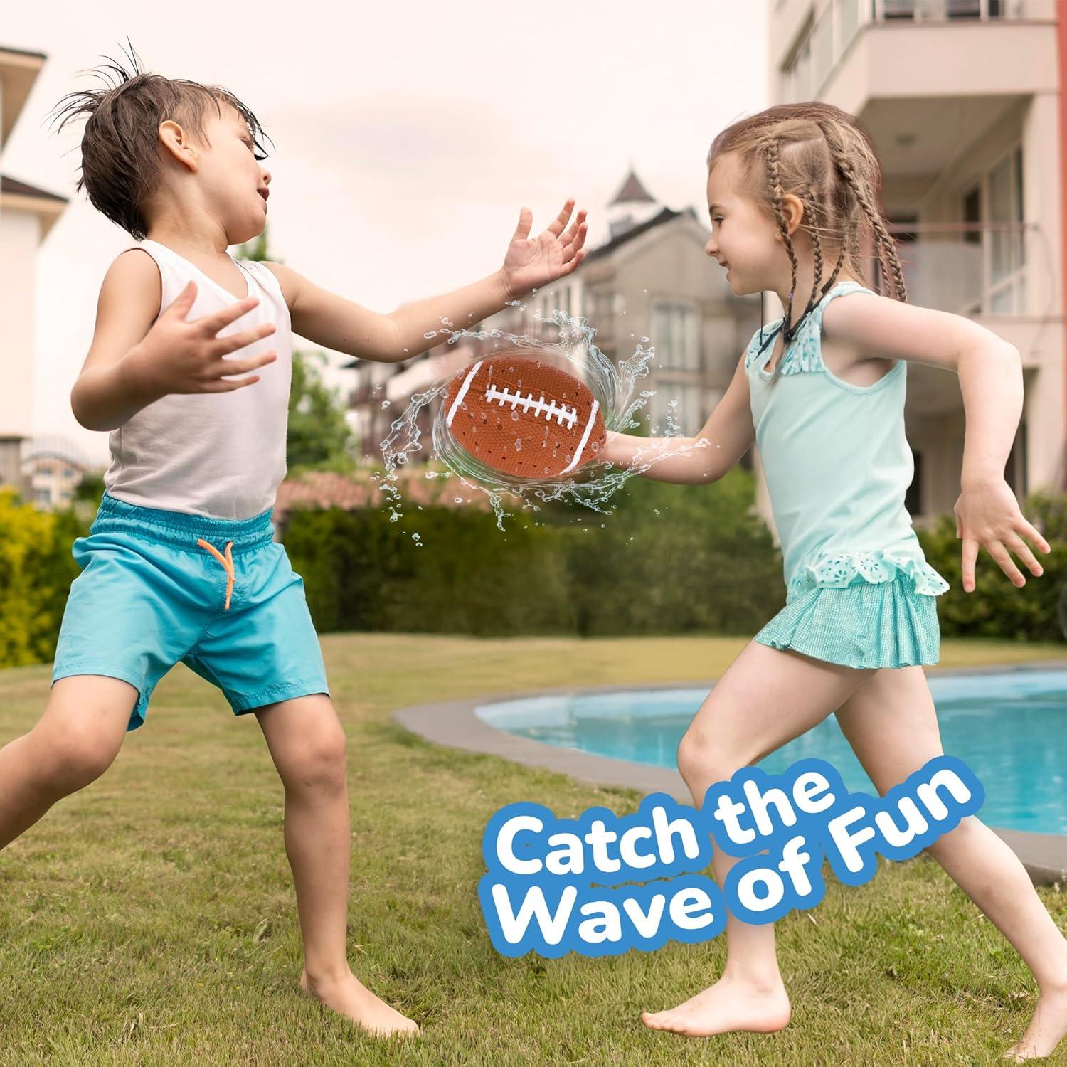 image:imageArtCreativity Pool Toys for Toddlers 13 Splash Sports Balls Water Toys 3 Different Athletic Water Ball Designs Include Football Basketball amp Soccer Ball Spongy Pool amp Bath Toys for Kids Ages 48