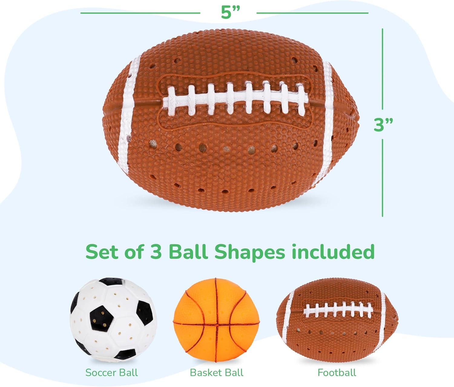 image:imageArtCreativity Pool Toys for Toddlers 13 Splash Sports Balls Water Toys 3 Different Athletic Water Ball Designs Include Football Basketball amp Soccer Ball Spongy Pool amp Bath Toys for Kids Ages 48