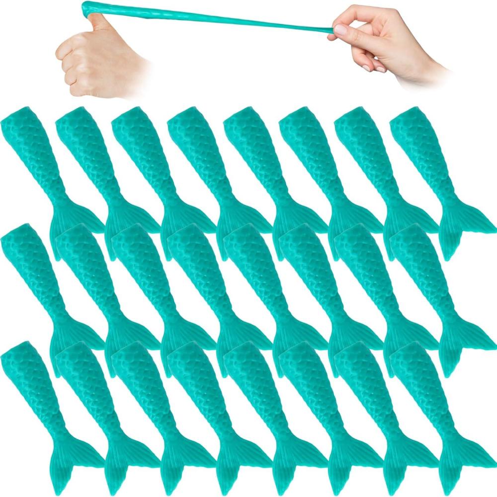 image:imageArtCreativity 24 PCS Mermaid Tail Finger Slingshot Toys for Kids  Mermaid Party Favors Bags  Under the Sea Party Favors Bags for Kids  Fly Over 25 Feet  Slingshot Mermaid Toys for Kids