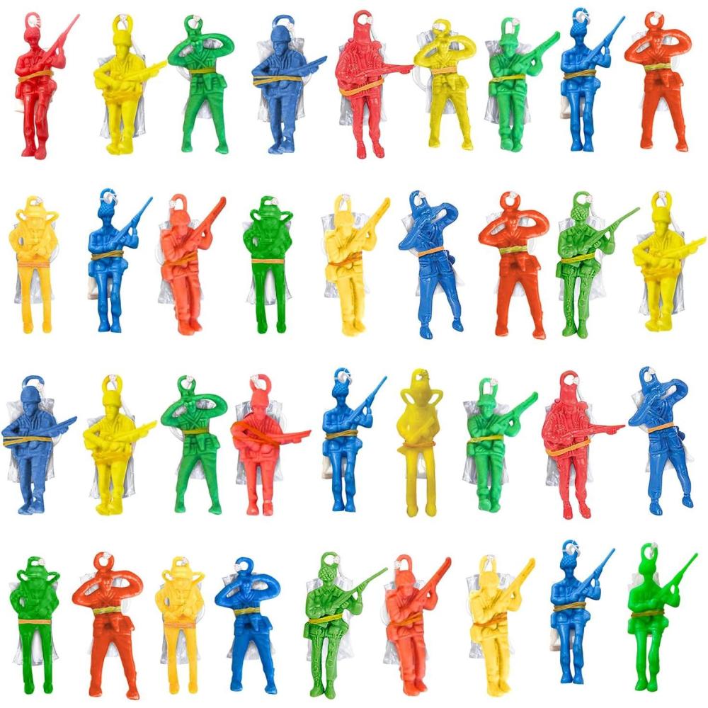 image:imageArtCreativity 36 Packs  25 Army Parachute Toys for Kids Vinyl Parachute Men Toy in Assorted Colors Durable Plastic Army Men Action Figures Hand Throwing for Boys amp Girls