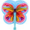 ArtCreativity 9.5 Inch Handheld Butterfly Folding Fans – Pack of 12 Foldable Fans in Assorted Colors and Designs, Goodie Bag Filler, Party Favors and Supplies, Fun Novelties and Gifts for Kids Ages 3+