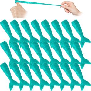 ArtCreativity 24 PCS Mermaid Tail Finger Slingshot Toys for Kids – Mermaid Party Favors Bags – Under the Sea Party Favors Bags for Kids – Fly Over 25 Feet – Slingshot Mermaid Toys for Kids