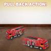 ArtCreativity Diecast Fire Truck Toy, Set of 2 Firetruck Toys 3-5 Years Old, Engine Rescue Trucks, Diecast Toy, Fire Trucks for Toddlers 1-3 with Pullback Mechanism, Great Gift Idea for Boys and Girls