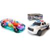 ArtCreativity Light Up Transparent Car & Police Car Pickup Truck w Light & Sirens
