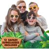 ArtCreativity Safari Sunglasses 12Pack – Kids Sunglasses Party Favor, Assorted Animal Prints Safari Party Favors – Summer Fun For Boys & Girls – Safari Birthday Decorations & Gift Bag Treat For Kids