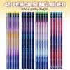 ArtCreativity Galaxy Pencils for Kids- Pack of 48- Assorted Outer Space Designs- Cute Writing Pencils with Durable Erasers, Teacher Supplies for Classrooms, Student Reward, Astronomy Party Favors
