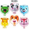 ArtCreativity Inflatable Animal Sticks, Set of 6, Animal Inflates for Kids in Assorted Designs, Zoo Party Favors and Wild One Birthday Decorations, Colorful Swimming Pool Toys for Kids