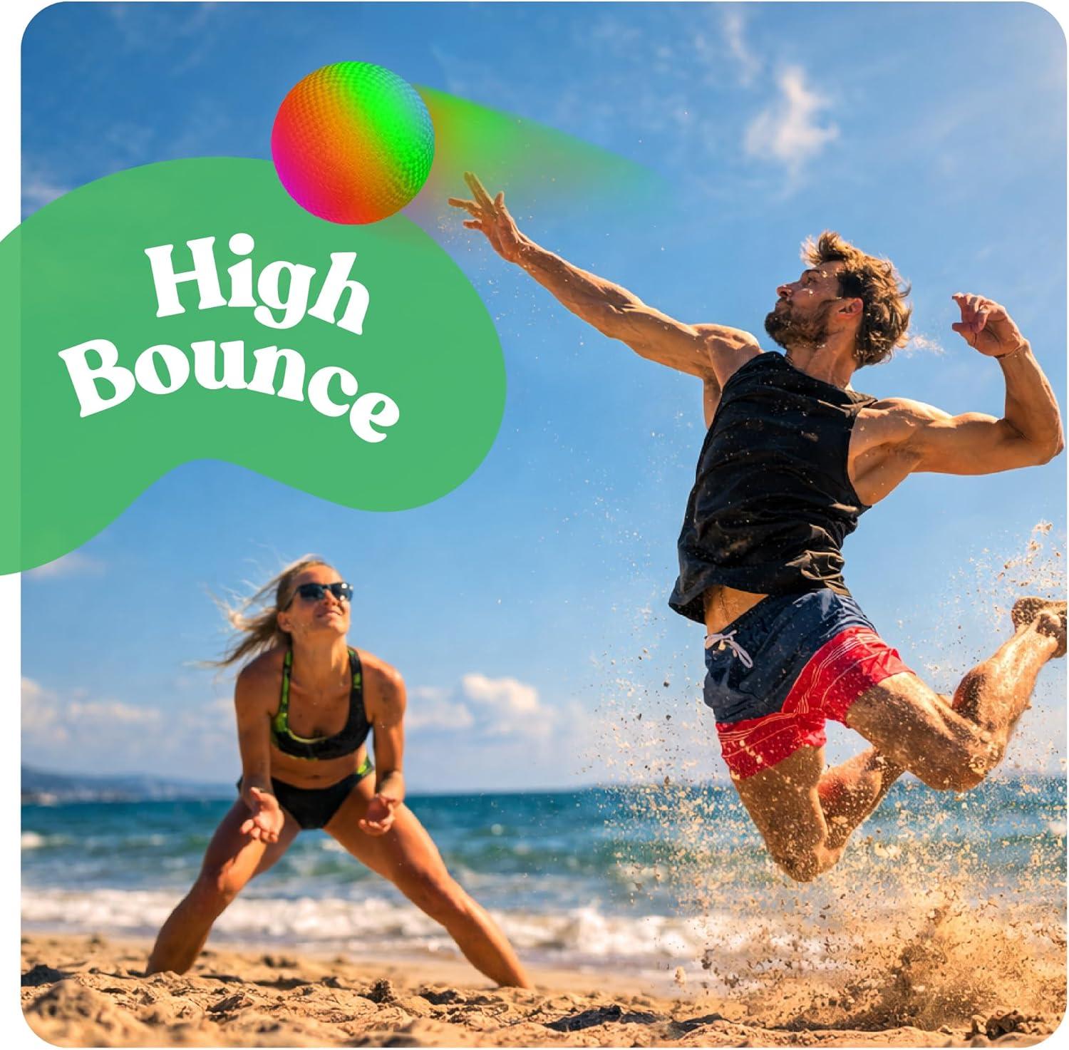 image:imageArtCreativity TriColor Playground Ball for Kids with Hand Pump Bouncy 9 Inch Kick Ball for Backyard Park and Beach Outdoor Fun Beautiful Colors Durable Outside Play Toys for Boys amp Girls