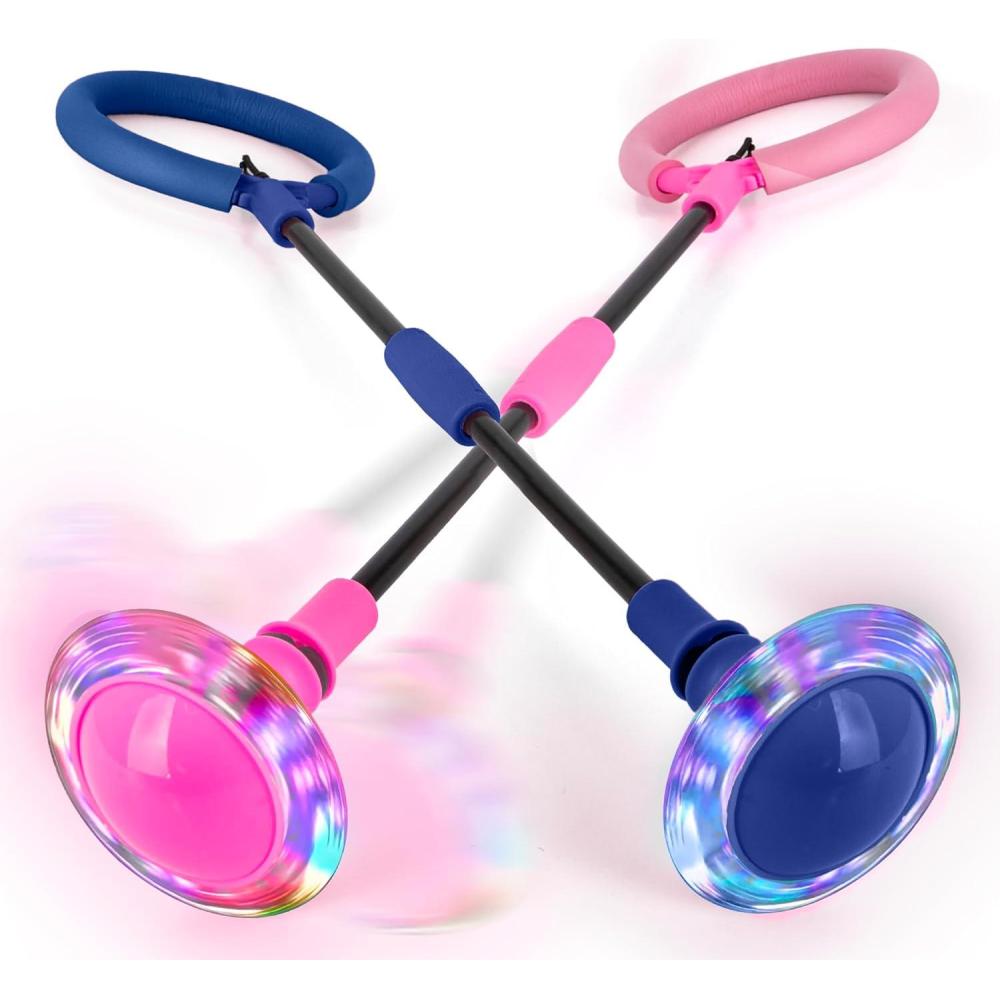 image:imageArtCreativity Light Up Ankle Skip Ball for Kids Set of 2 Skipball with MotionActivated LED Lights Retro Toys for Boys and Girls Outdoor Toys for Kids Gifts for Ages 3 and Up