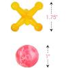 ArtCreativity Big Neon Jacks Game, 6 Sets, Each Set with 10 Plastic Jacks and 1 Marbleized Rubber Ball, Vintage Toys, Fun Activity for Kids, Birthday Party Favors for Boys and Girls(Small)