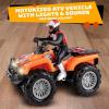ArtCreativity Light Up ATV Toy with Sounds – 10 Inch Toy Kids 4 Wheeler with Headlights, Sounds, and Button Activated Motion, Four Wheeler Supercross Quad Toys for Boys and Girls