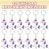 ArtCreativity Unicorn Rubber Keychains, Set of 12, Fun Key Chains for Backpack, Purse, Luggage, Unicorn Birthday Party Favors for Kids, Goodie Bag Fillers, Small Prizes for Boys and Girls(2.25″ (Pack of 2))