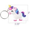 ArtCreativity Unicorn Rubber Keychains, Set of 12, Fun Key Chains for Backpack, Purse, Luggage, Unicorn Birthday Party Favors for Kids, Goodie Bag Fillers, Small Prizes for Boys and Girls(2.25″ (Pack of 2))
