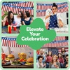 ArtCreativity Patriotic USA Fringe Decoration – 40ft x 13.75″ – Fourth of July Red White and Blue Decorations Include 6 Banners – USA Accessories for Parade Float, 4th of July Outdoor Party Backdrop
