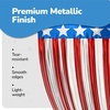 ArtCreativity Patriotic USA Fringe Decoration – 40ft x 13.75″ – Fourth of July Red White and Blue Decorations Include 6 Banners – USA Accessories for Parade Float, 4th of July Outdoor Party Backdrop