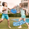ArtCreativity Splash Water Flying Disc Toys, Set of 3, Water Splashing Flying Discs for Kids in 3 Bright Colors, Backyard Games and Outdoor Summer Toys, Water Toys for Kids and Adults(Blue  Teal & Yellow)