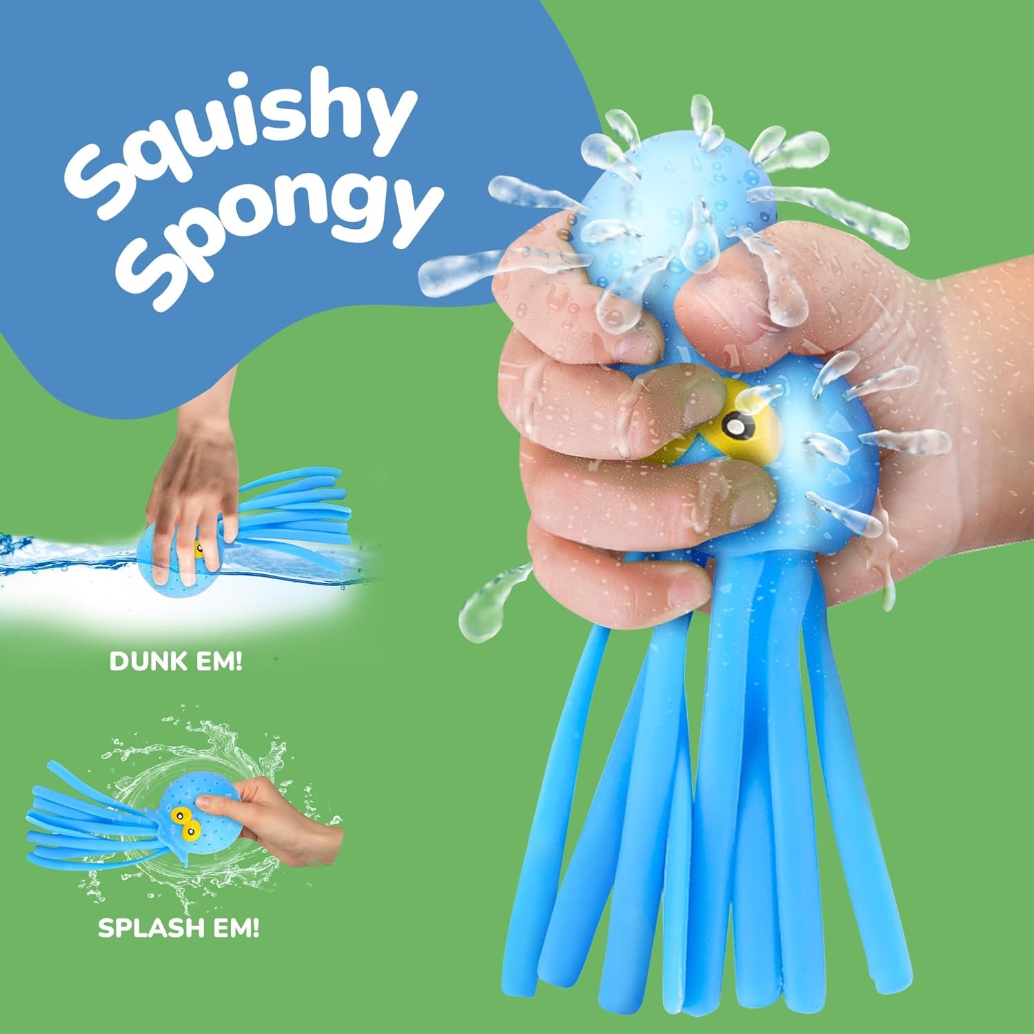 image:imageArtCreativity Octopus Water Balls Pack of 6 Pool Toys for Toddlers 35 Sensory Stress Relief Toy for Kids Beach Water Toys amp Swimming Toy for Toddlers Cute Goodie Bag Fillers for Boys amp Girls6 Octopus Balls