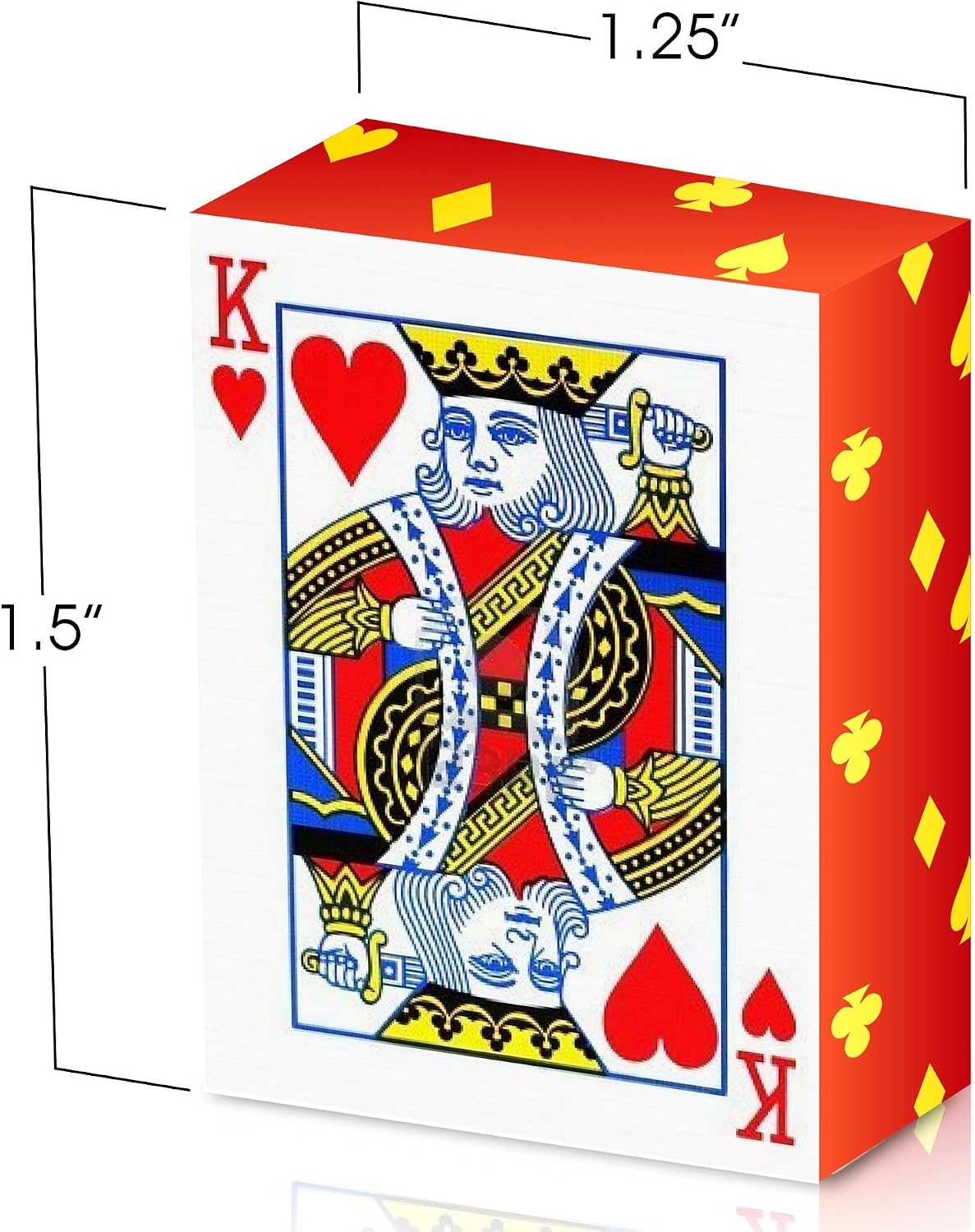 image:imageGamie Pack of 20 Mini Playing Cards Poker Mini Card Deck Miniature 15 Inch Card Set Small Casino Game Cards for Kids and Adults Great Novelty Gift Party Favor for Boys and Girls