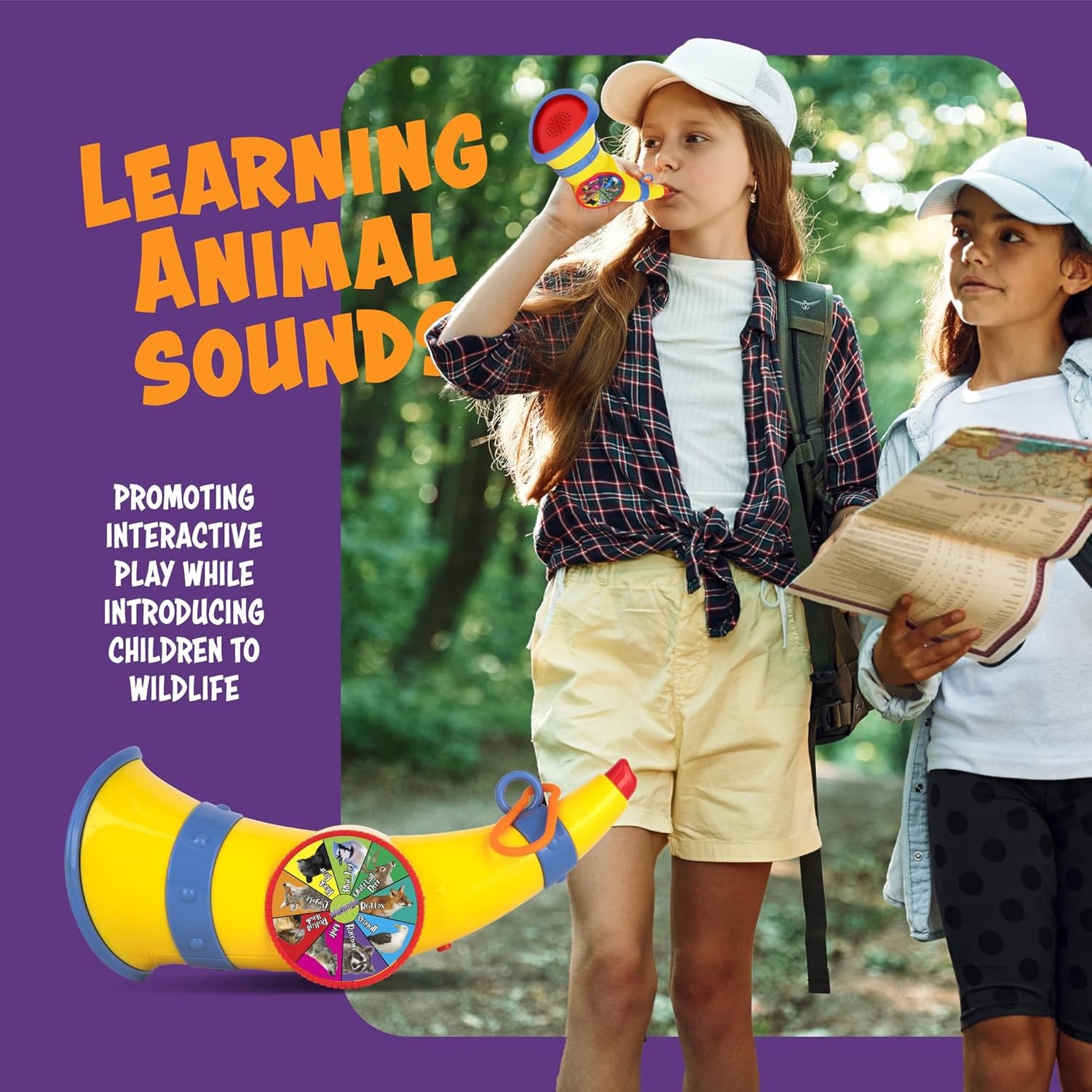 image:imageWildlings Animal Caller for Kids Outdoor Toy for Boys Ages 3 4 5 6 7 Birthday Gift with 9 Real Animal Sounds Nature Fun with Batteries Included