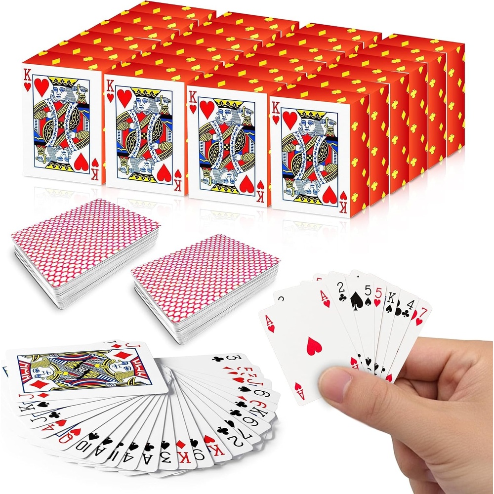 image:imageGamie Pack of 20 Mini Playing Cards Poker Mini Card Deck Miniature 15 Inch Card Set Small Casino Game Cards for Kids and Adults Great Novelty Gift Party Favor for Boys and Girls